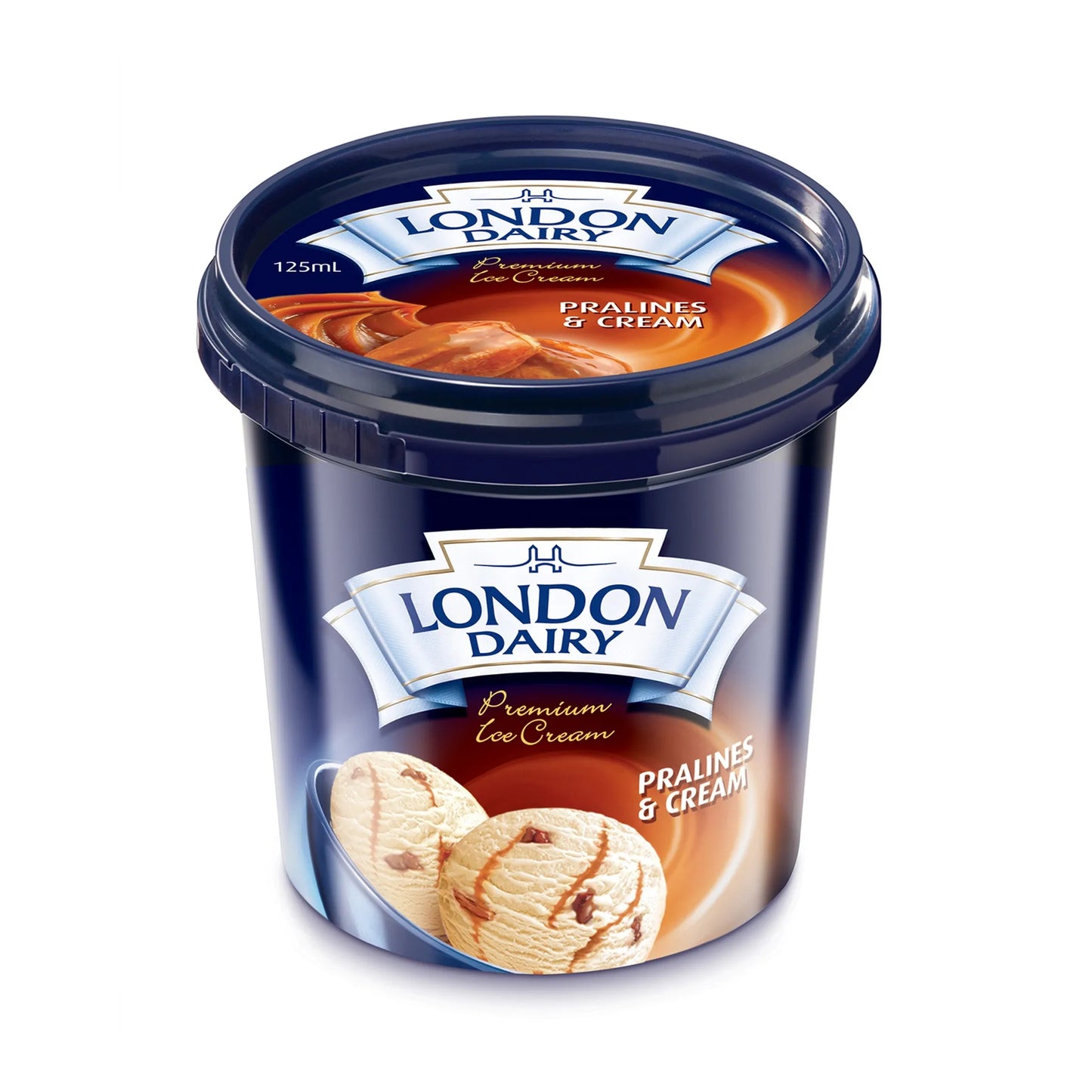 London Dairy Pralines and Cream Ice Cream 125 ml