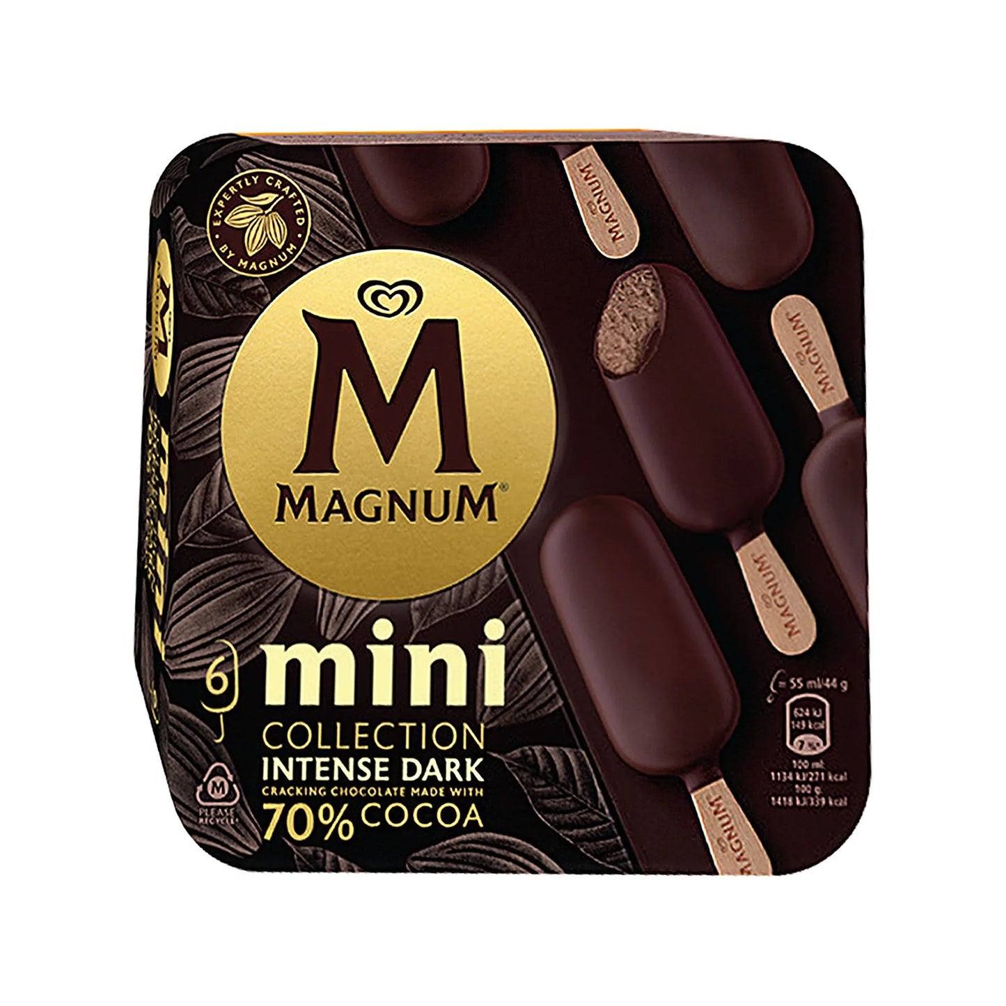 Magnum Mini Intense Dark Chocolate Ice Cream 6 x 55 ml