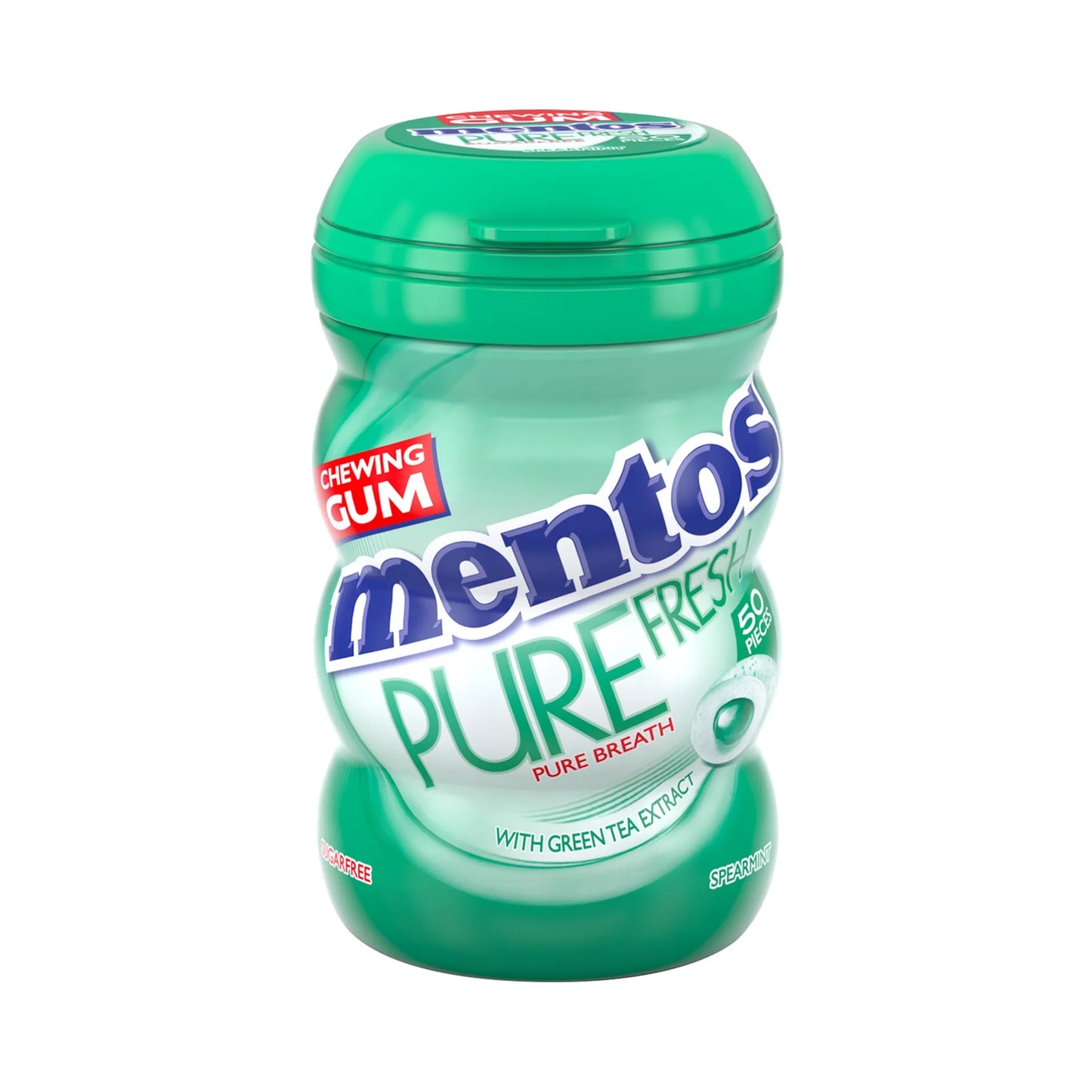 Mentos Pure Fresh Spearmint Gum with Green Tea Extract 50 per pack