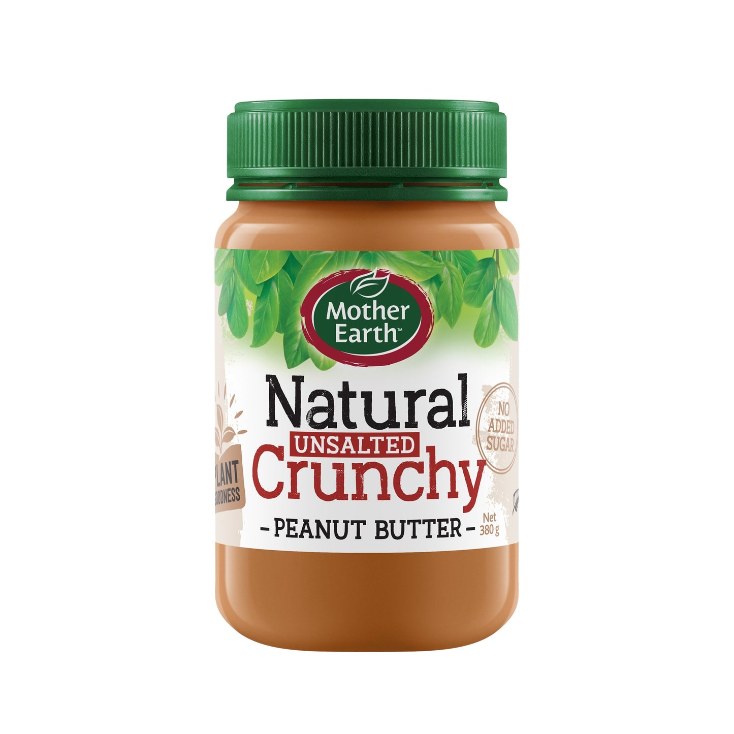 Mother Earth Natural Unsalted Crunchy Peanut Butter 380 gr