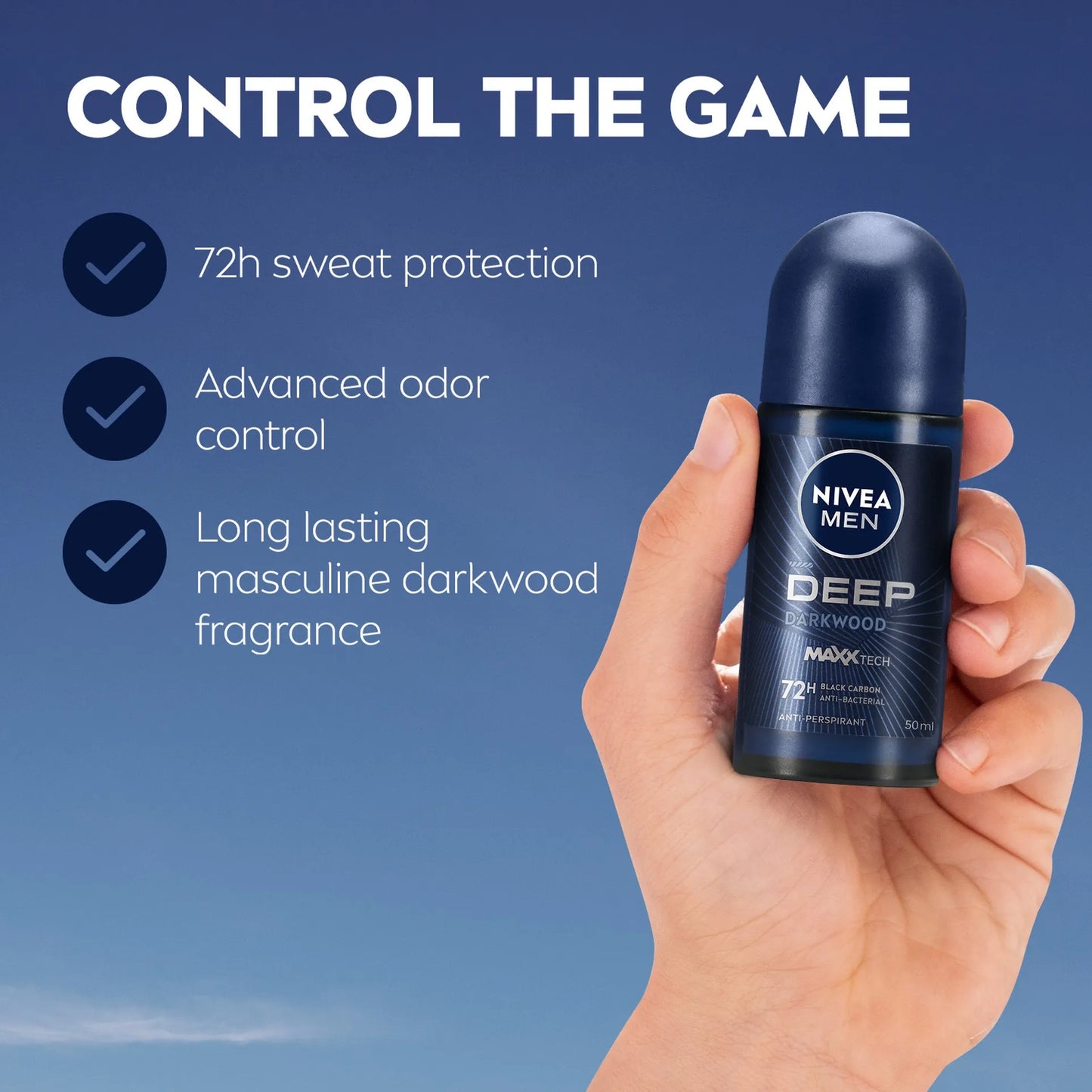 Nivea Men Deo Deep Darkwood Roll On 50ml