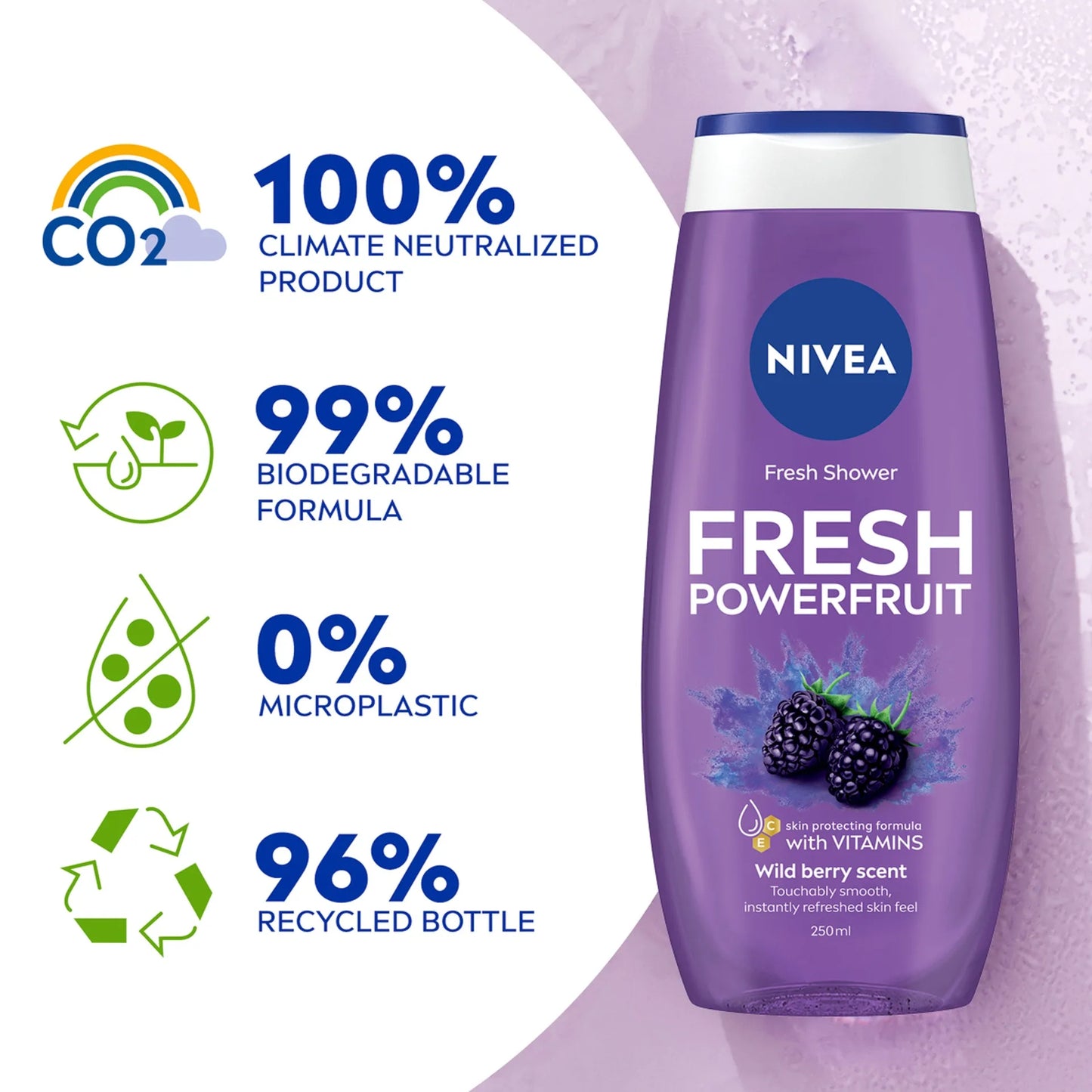 Nivea Shower Gel Fresh Powerfruit 250ml