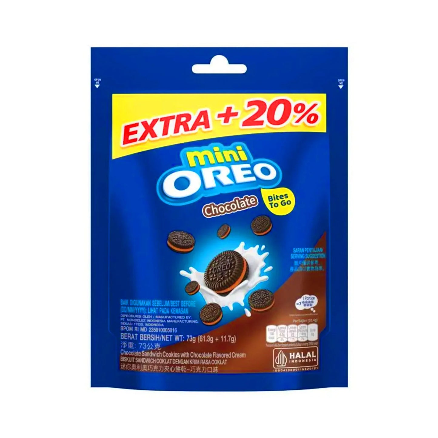 Oreo Mini Chocolate Sandwich Biscuits Filled with Vanilla Cream 61.3 gr (10% discount)