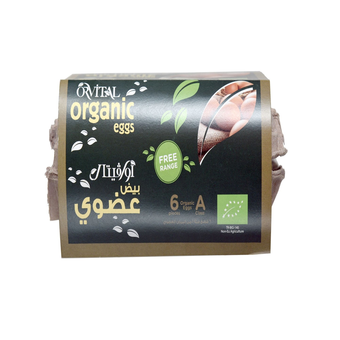 Orvital Organic Medium Grade A Free Range Eggs 6per pack