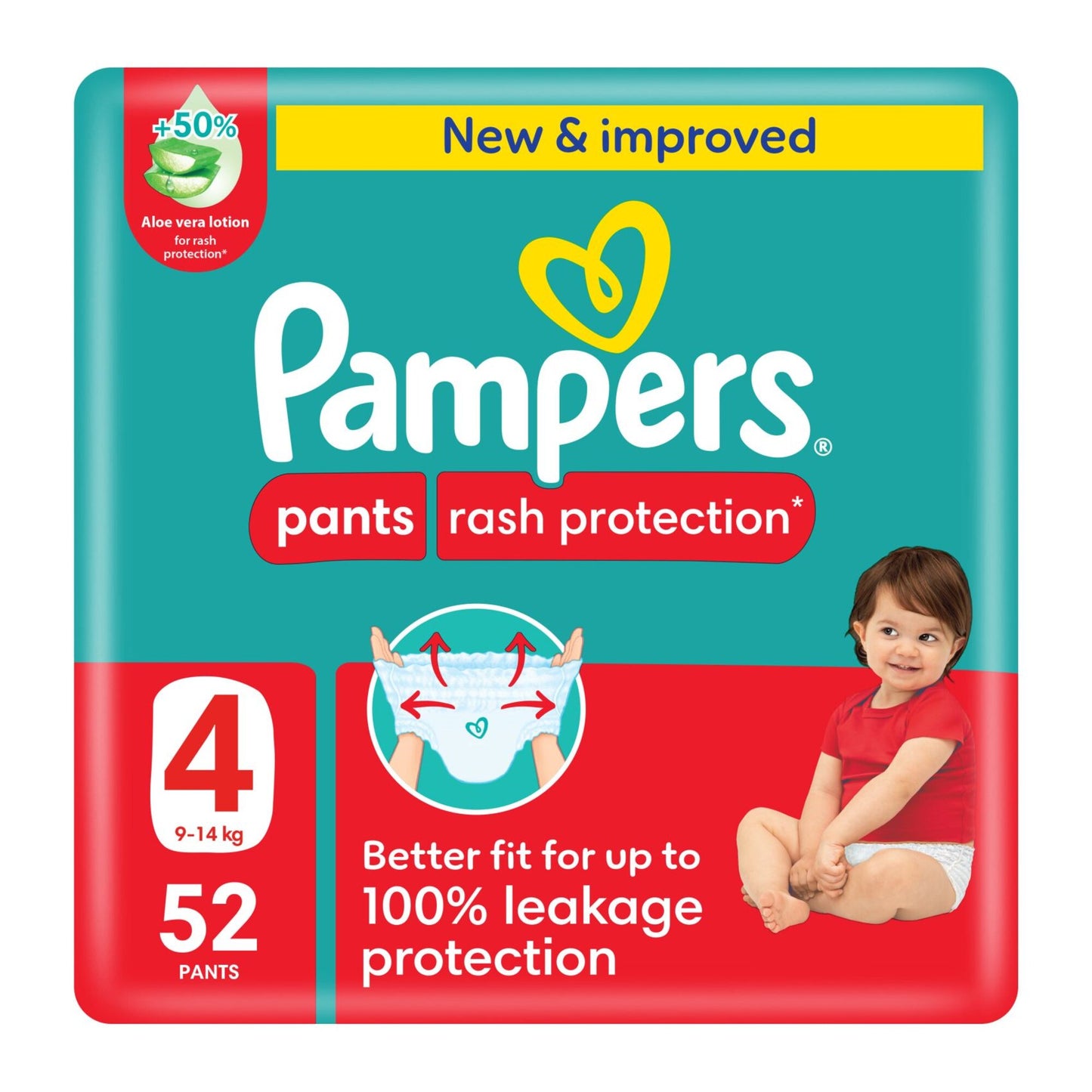 Pampers Rash Protection Diapers Stage4 52 per pack
