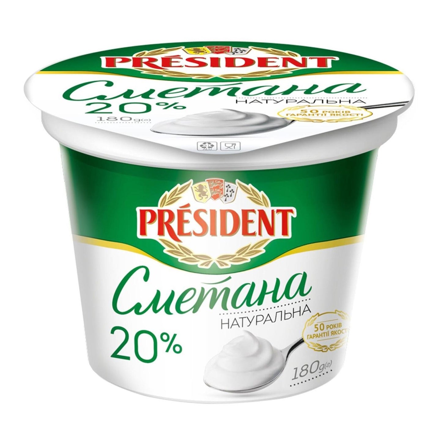 President Sour Cream (20% Fat) 180 gr