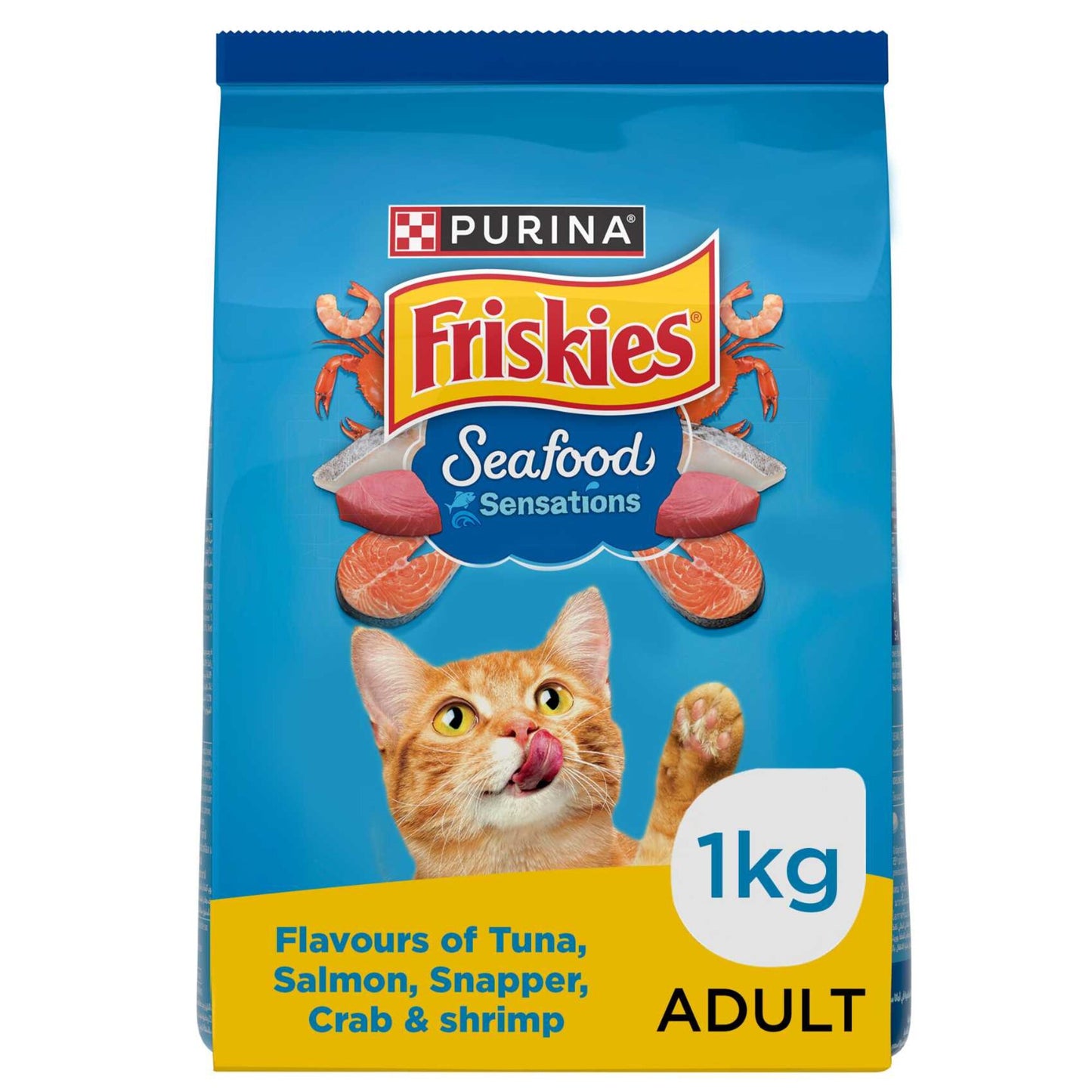Purina Friskies Seafood Sensations Dry Food Assorted Flavors 1 kg
