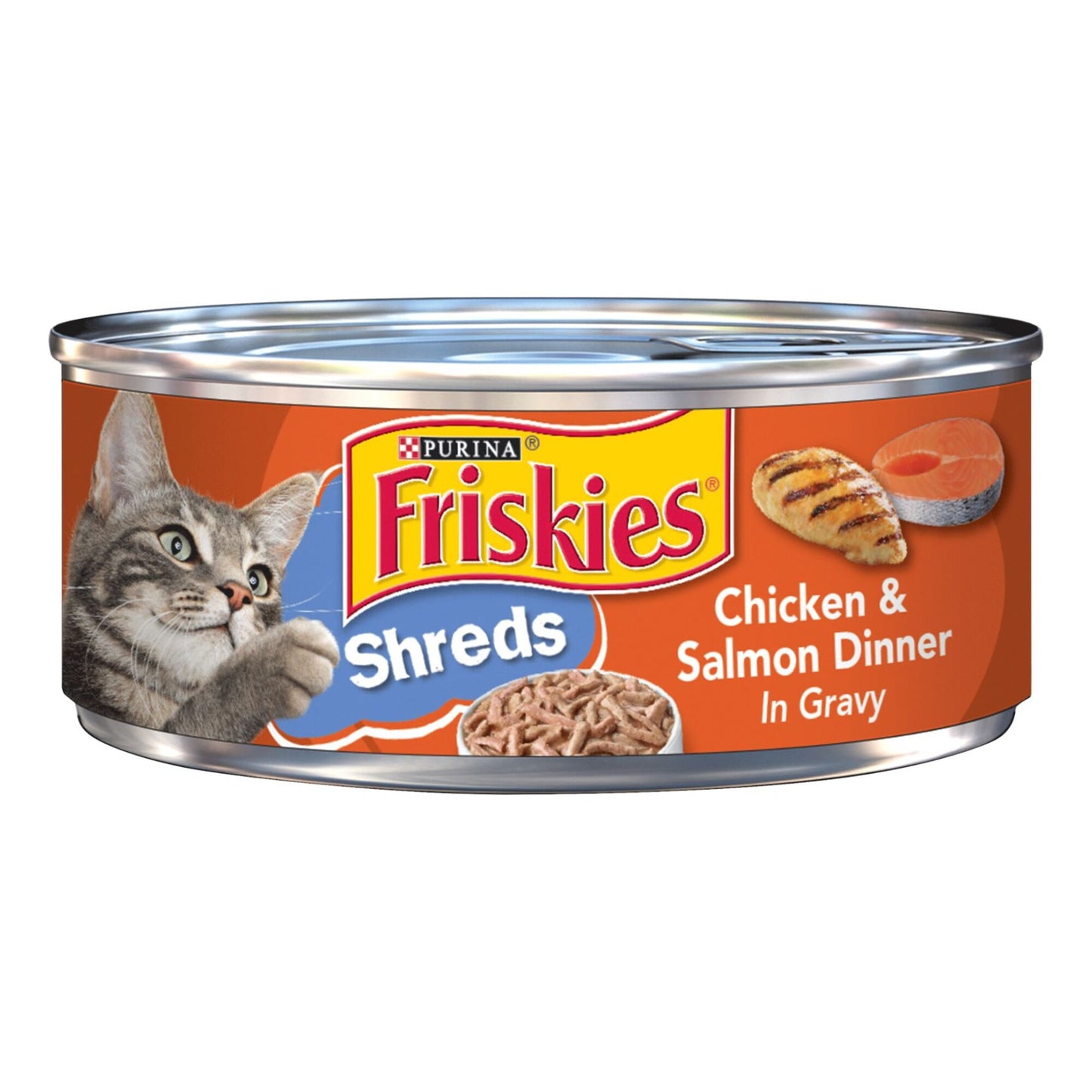 Purina Friskies Wet Cat Food Shreds with Chicken & Salmon in Gravy 156 gr
