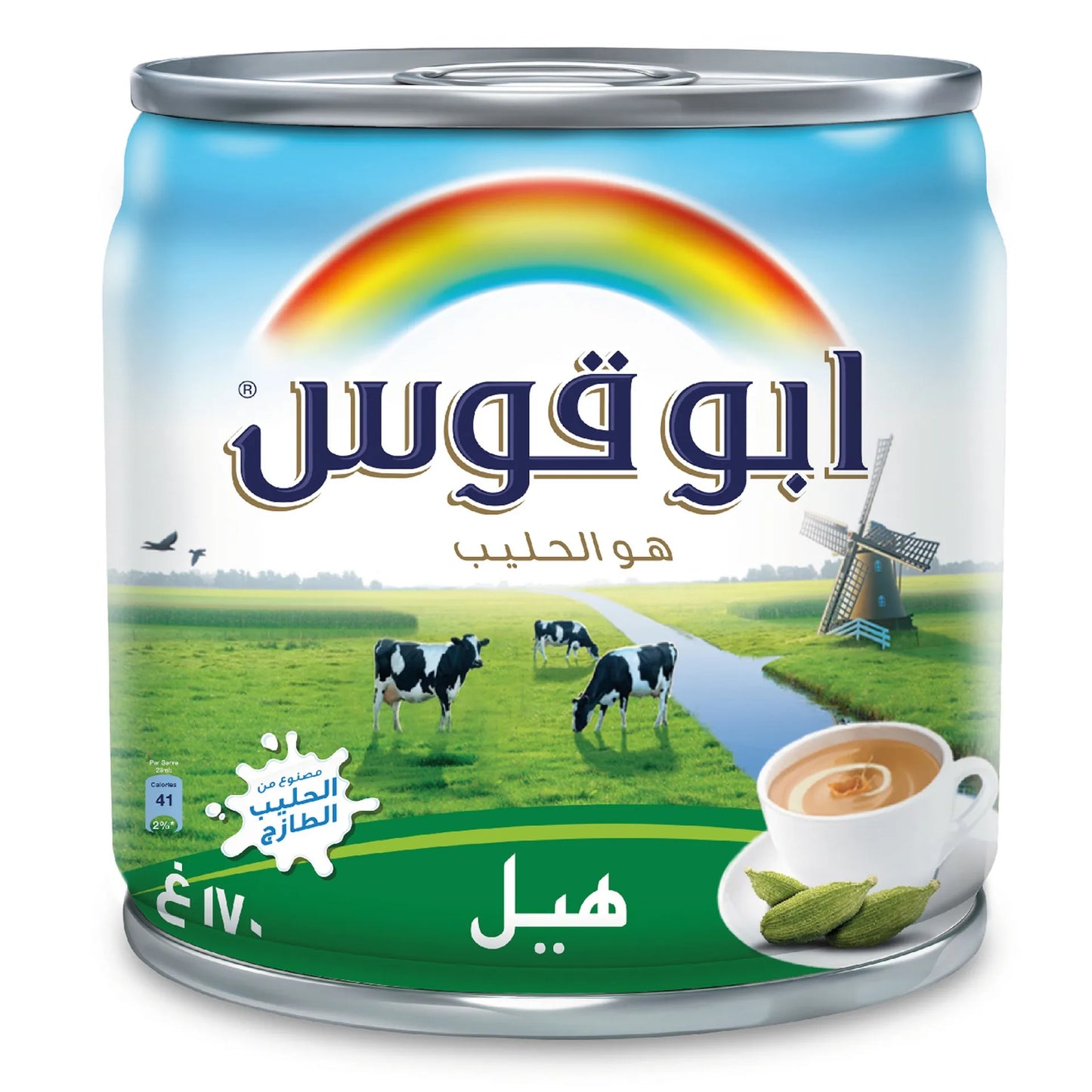 Rainbow Full Cream Evaporated Milk Cardamom Flavor 160 ml