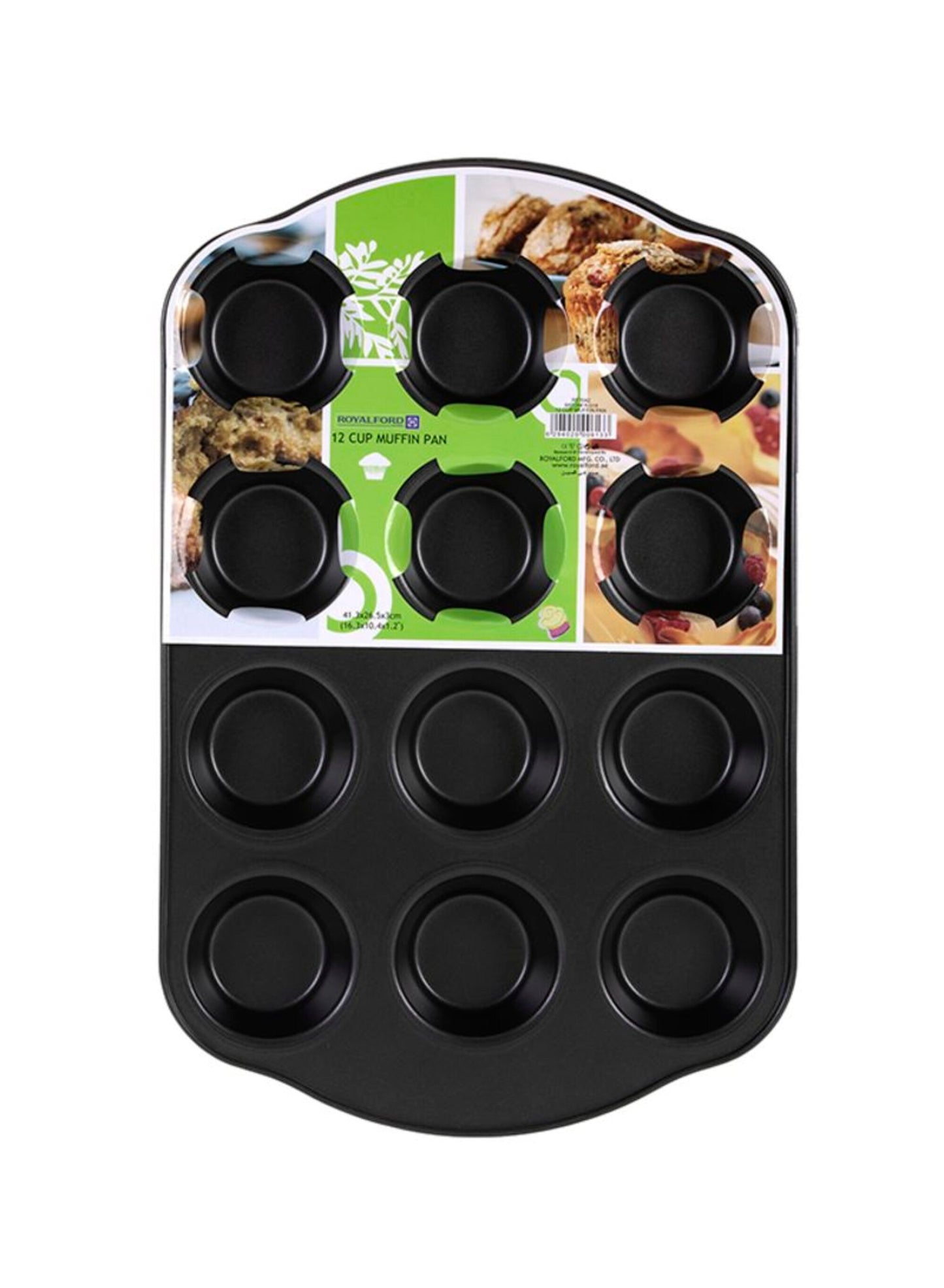 Royalford Black 12 Cup Muffin Pan 1 pcs