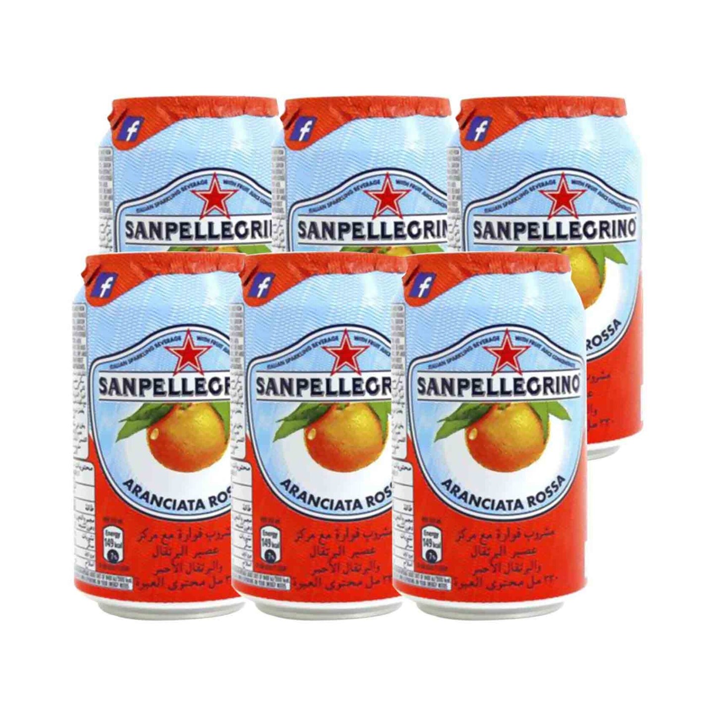 San Pellegrino Aranciata Rossa Sparkling Drink Orange Flavor 6x330 ml
