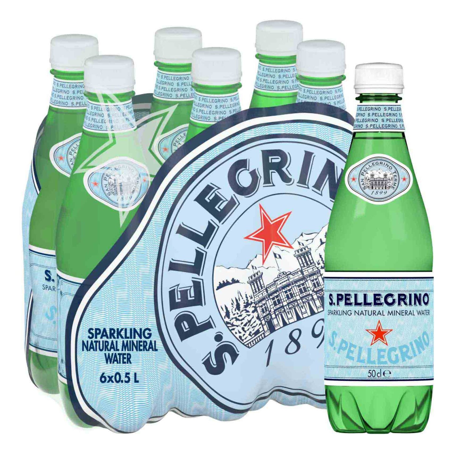 San Pellegrino Natural Sparkling Water 6x500 ml