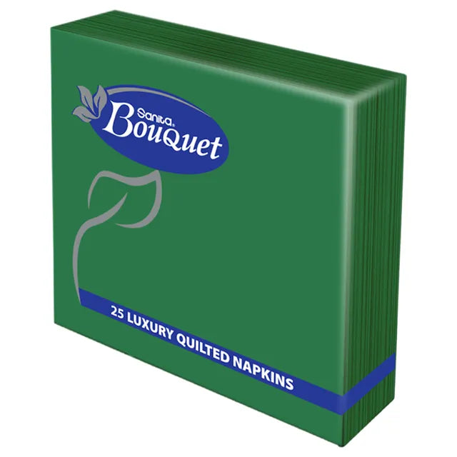 Sanita Bouquet Green Quilted Napkins (40x40cm) 25 tissues