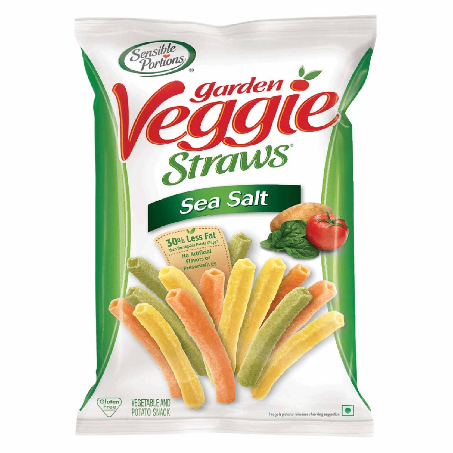 Sensible Portions Sea Salt Flavoured Garden Veggie Straws, 120g