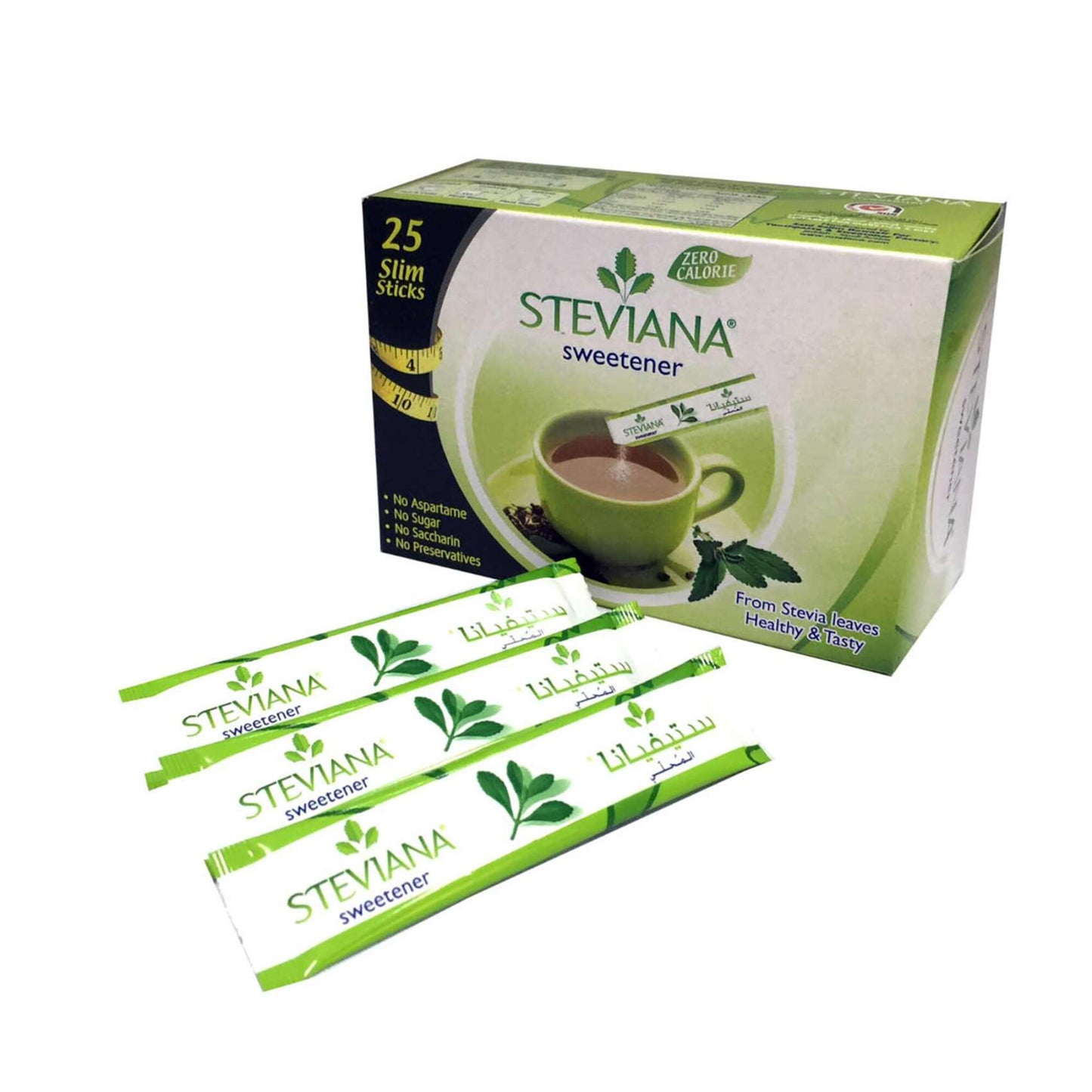 Steviana Zero Calorie Sweeteners (25 Sticks) 37.5 gr