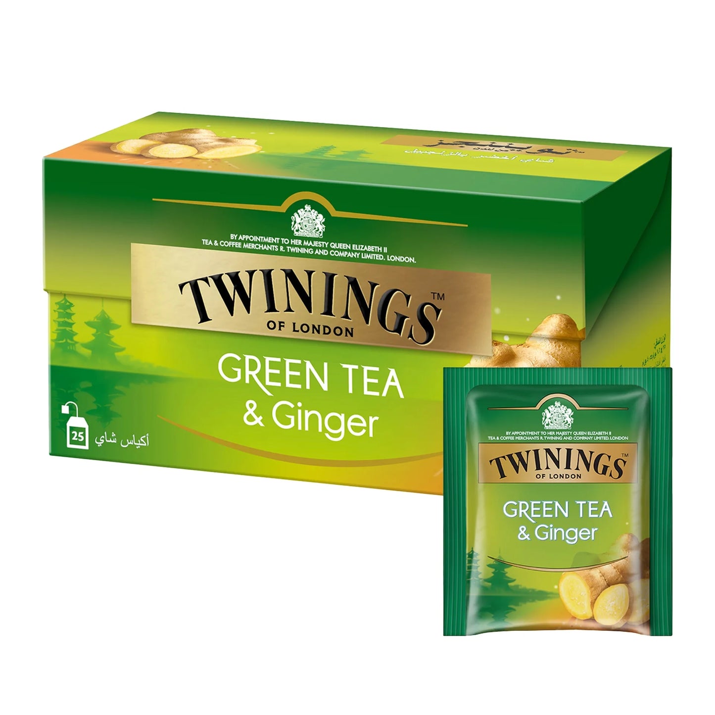 Twinings Ginger Green Tea Bags 25 per pack