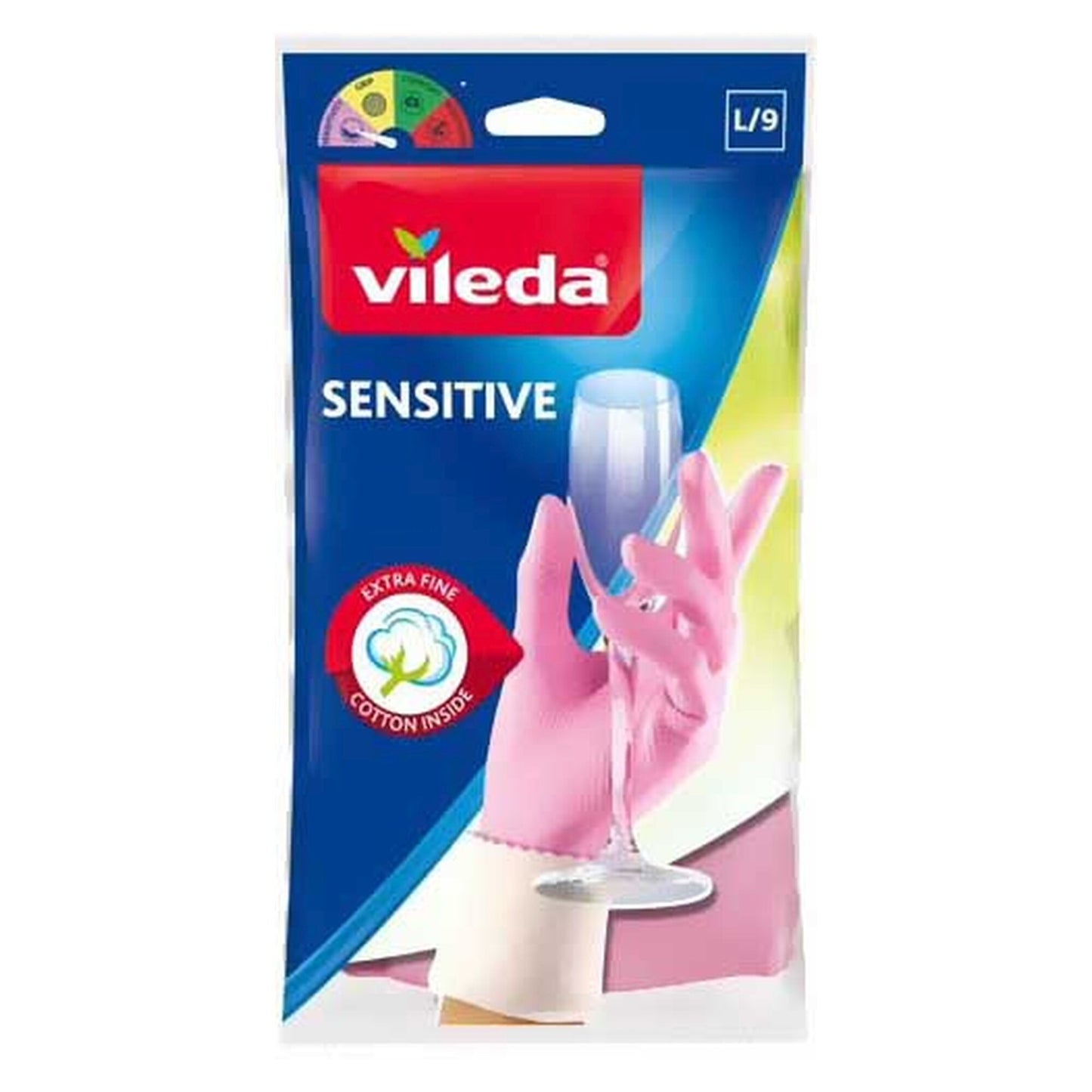 Vileda Sensitive Large Pink Rubber Gloves 1 pair