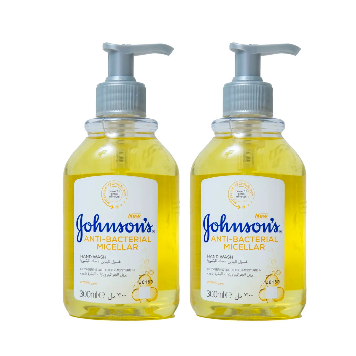 Johnsons Anti-Bacterial Hand Wash Lemon 500ml Twin Pack 20% off