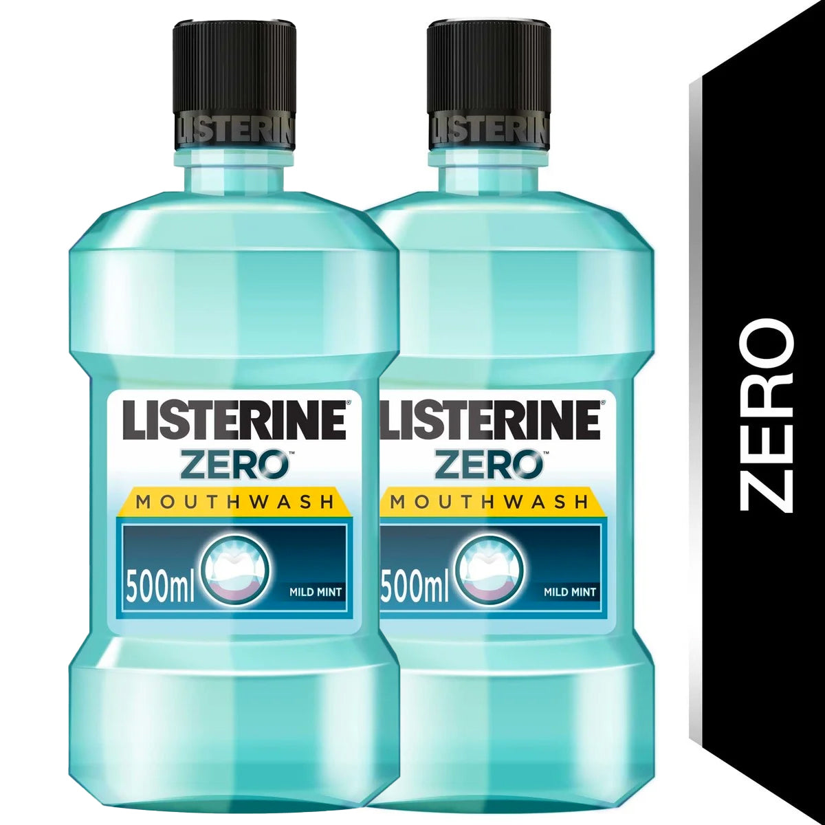 Listerine Mouth Wash Zero Cool Mint Milder 500ml Twin Pack