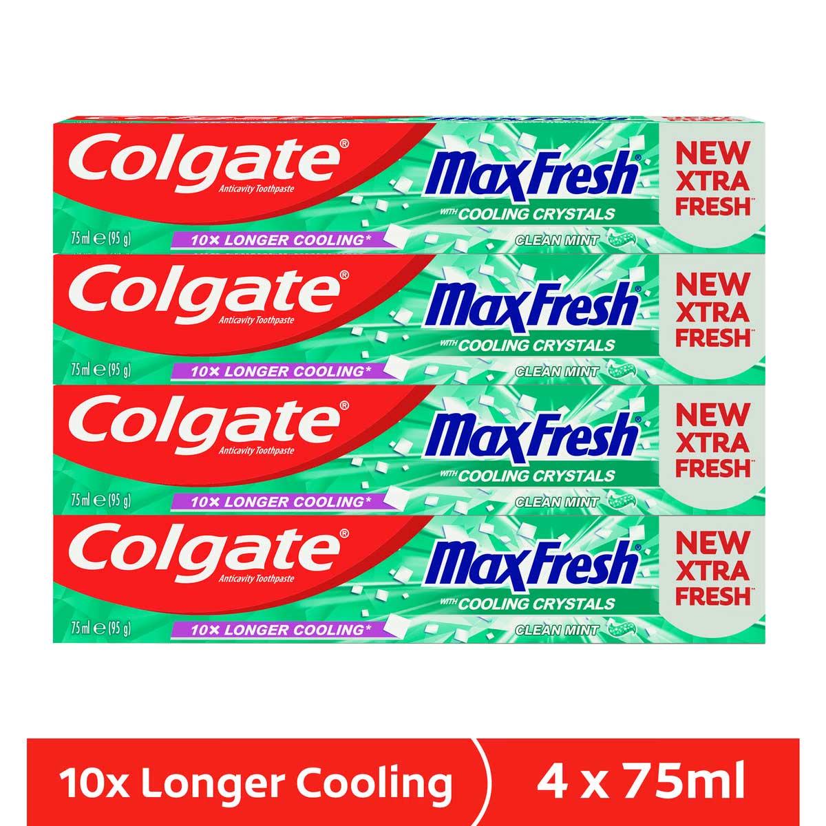 Colgate Gel Toothpaste Max Fresh Clean Mint 4 x 75ml