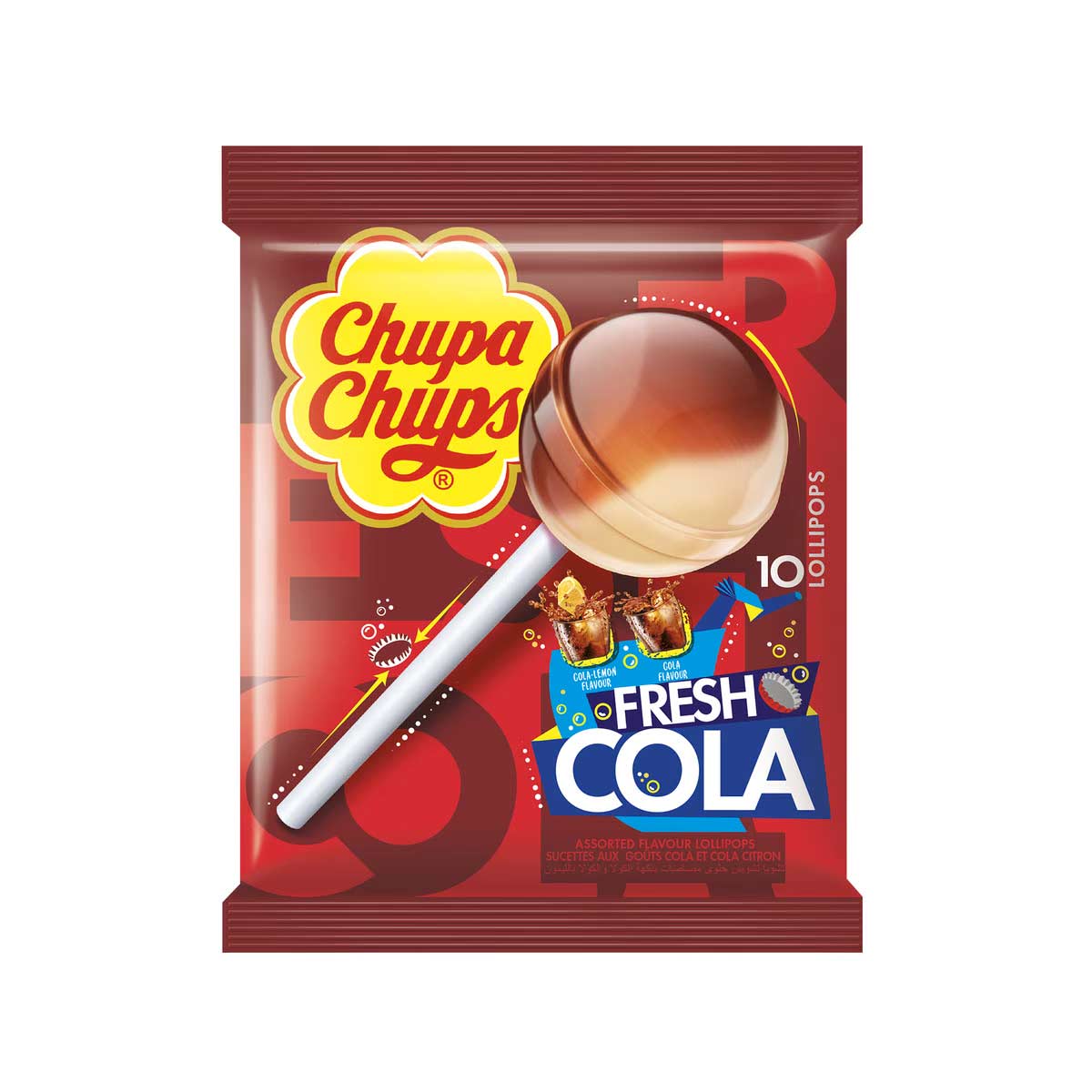Chupa Chups Bag Fresh Cola Lollipop 10pcs