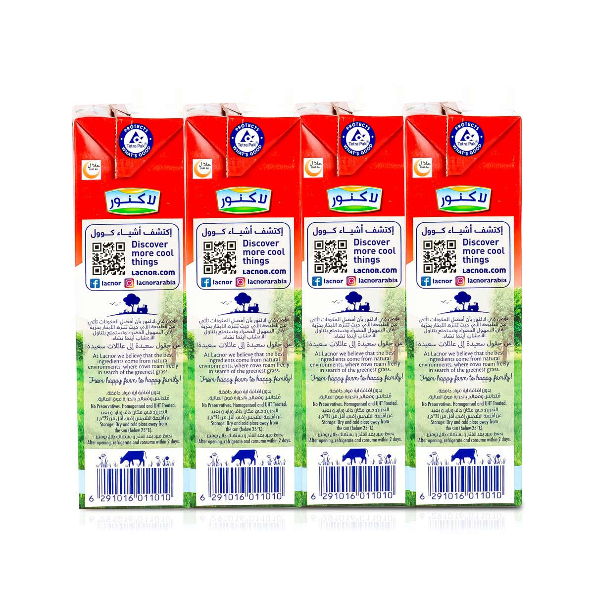Lacnor Full Cream Milk Value Pack 4 x 1Litre
