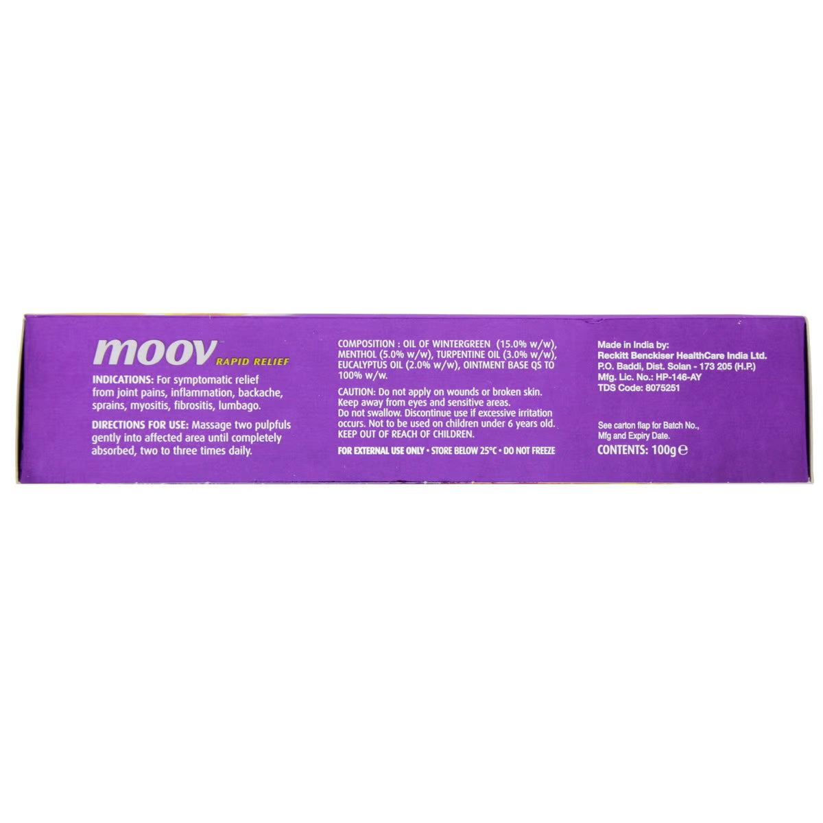 Moov Oitment Rub for Fast Relief from muscle aches & Pains 100gm
