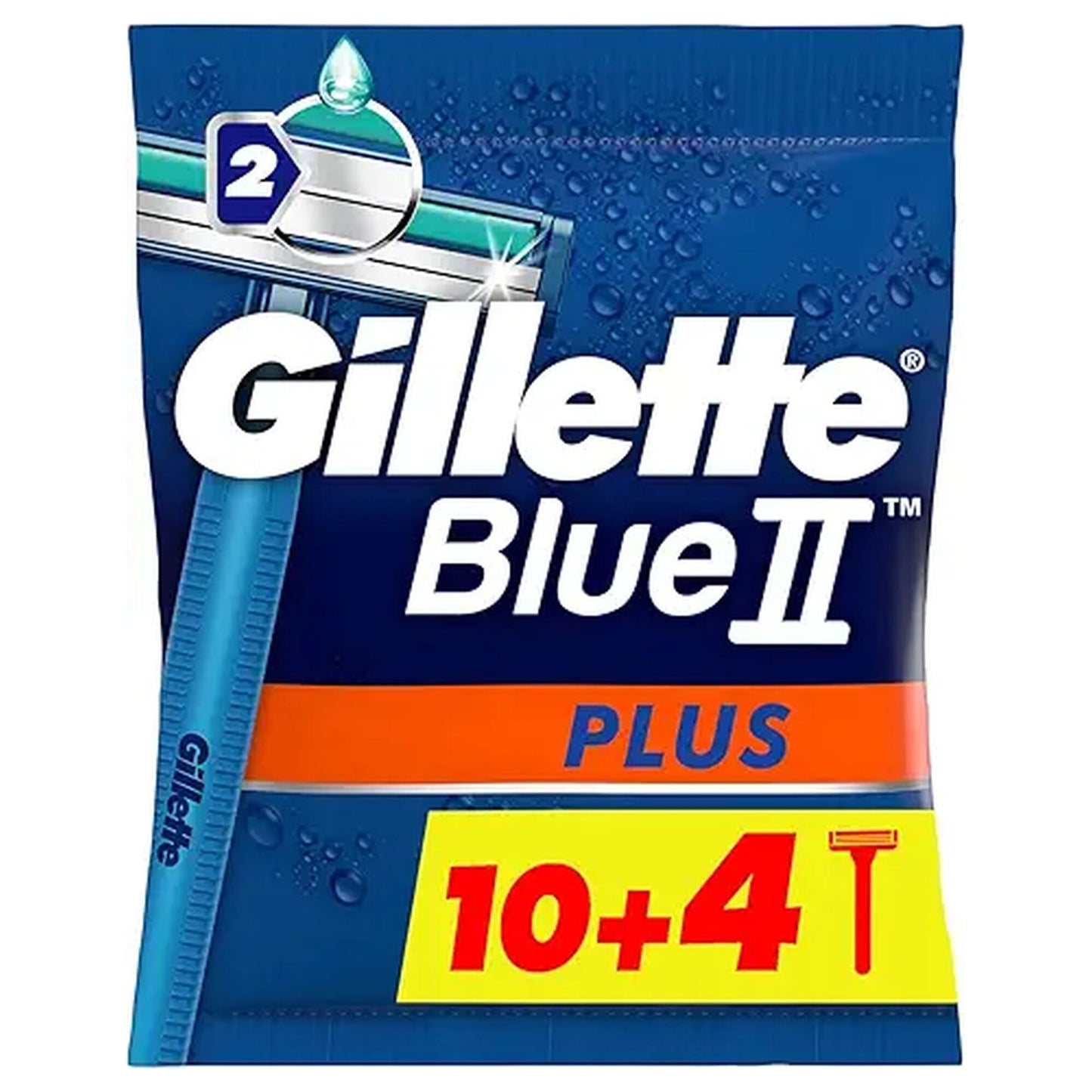 Gillette Blue II plus Men's Disposable Razors, 14 Count