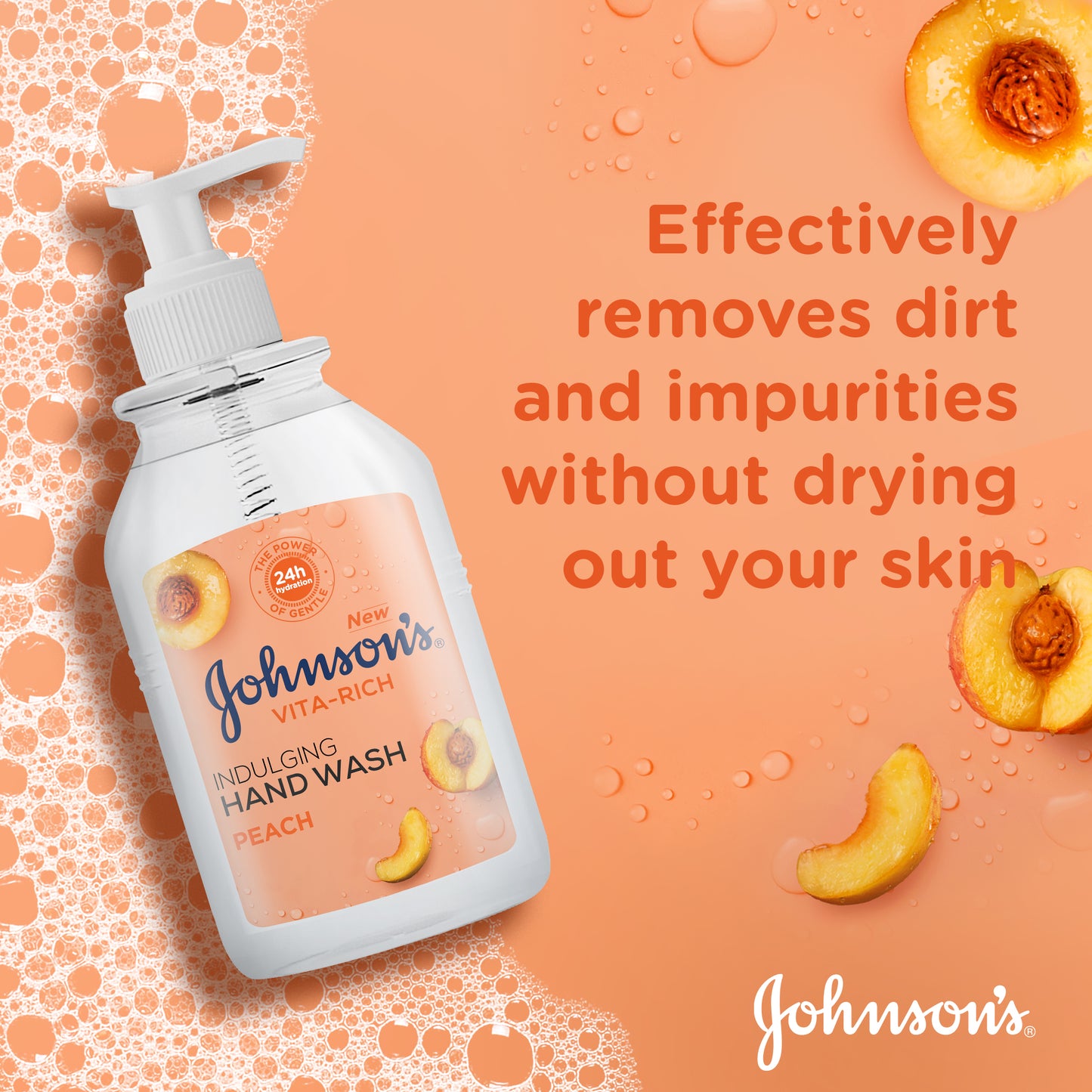 Johnsons Hand Wash Peach 300ML