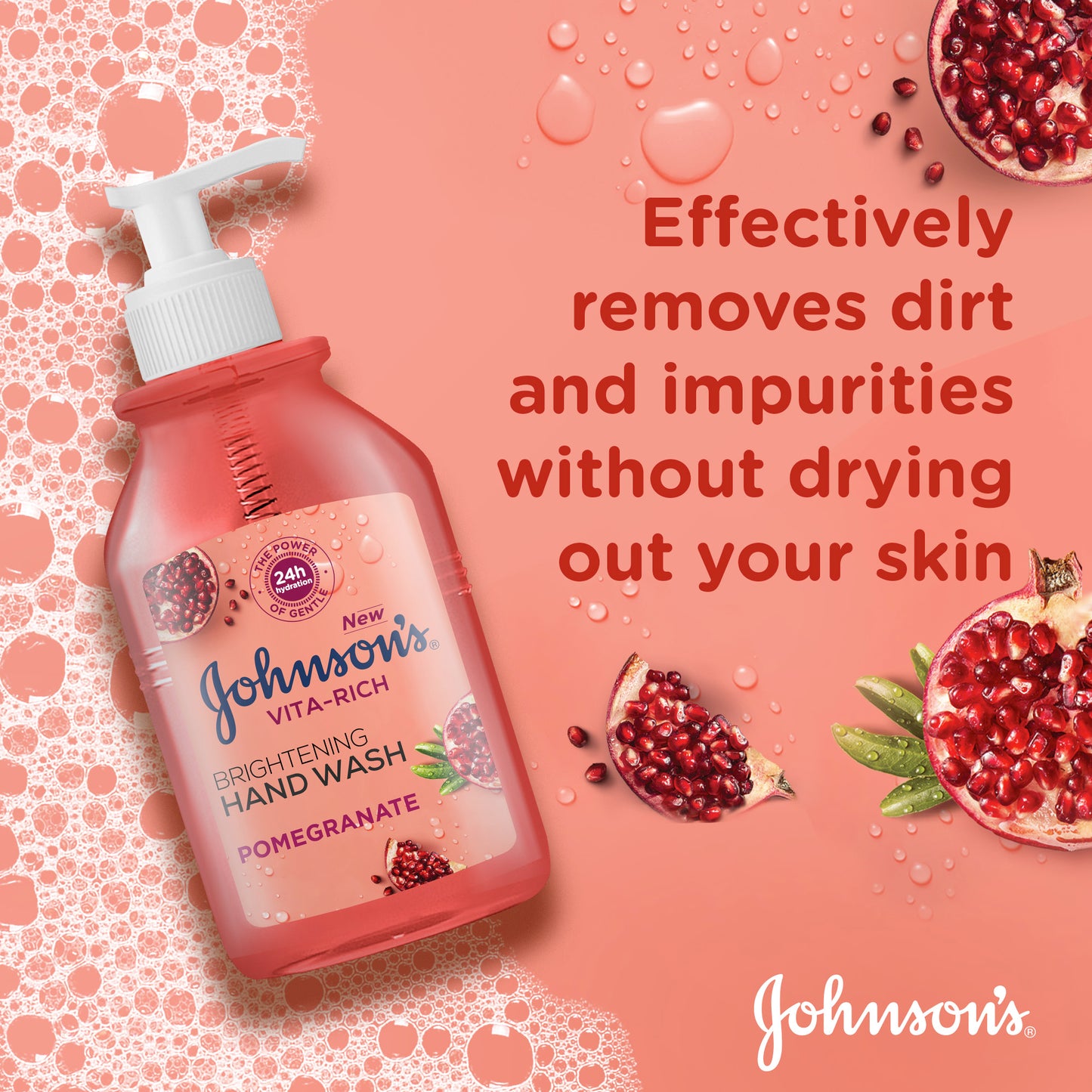 Johnsons Hand Wash Pomegranate 300ML
