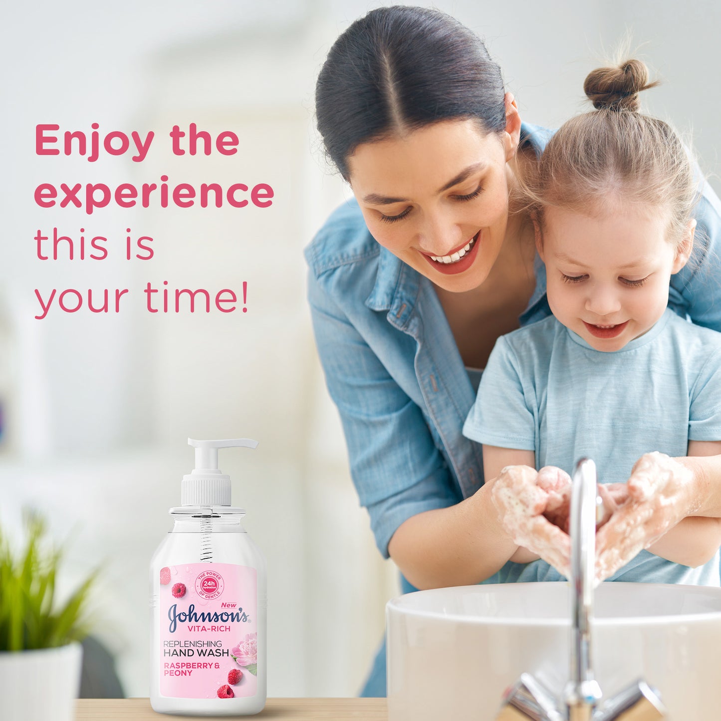 Johnsons Hand Wash Raspberry & Peony 300ML