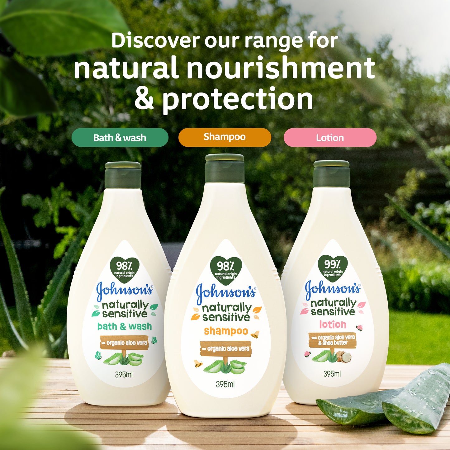 Johnson Naturally Sensitive Shampoo 395 ml