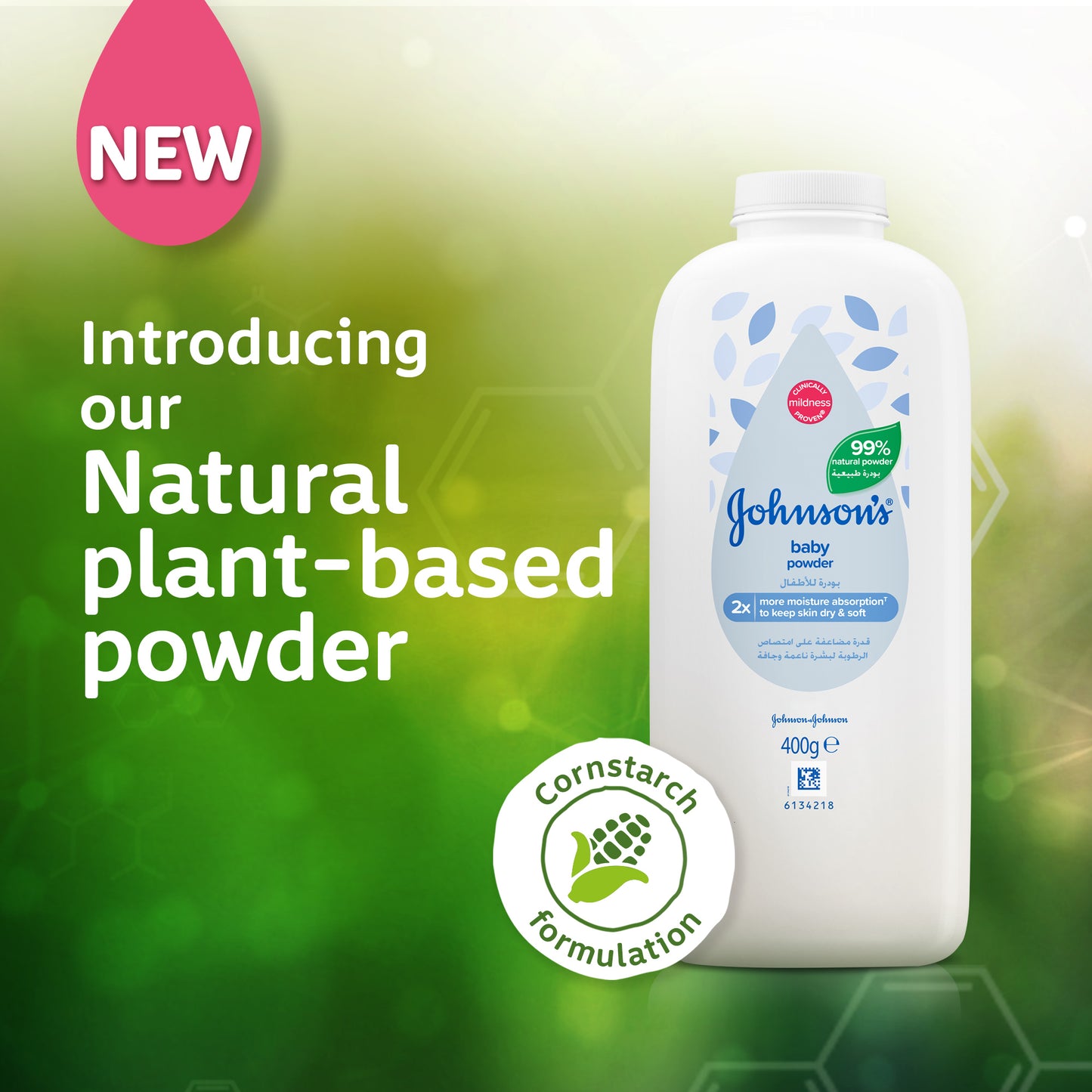 Johnson Baby Regular Natural Powder 400g