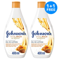 Johnsons VitaRich Body Lotion Oil Infusion 400ml Twin Pack