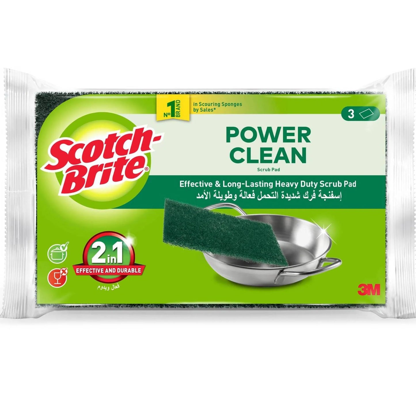 3M Scotch-Brite Heavy Duty Scourer 3 per pack
