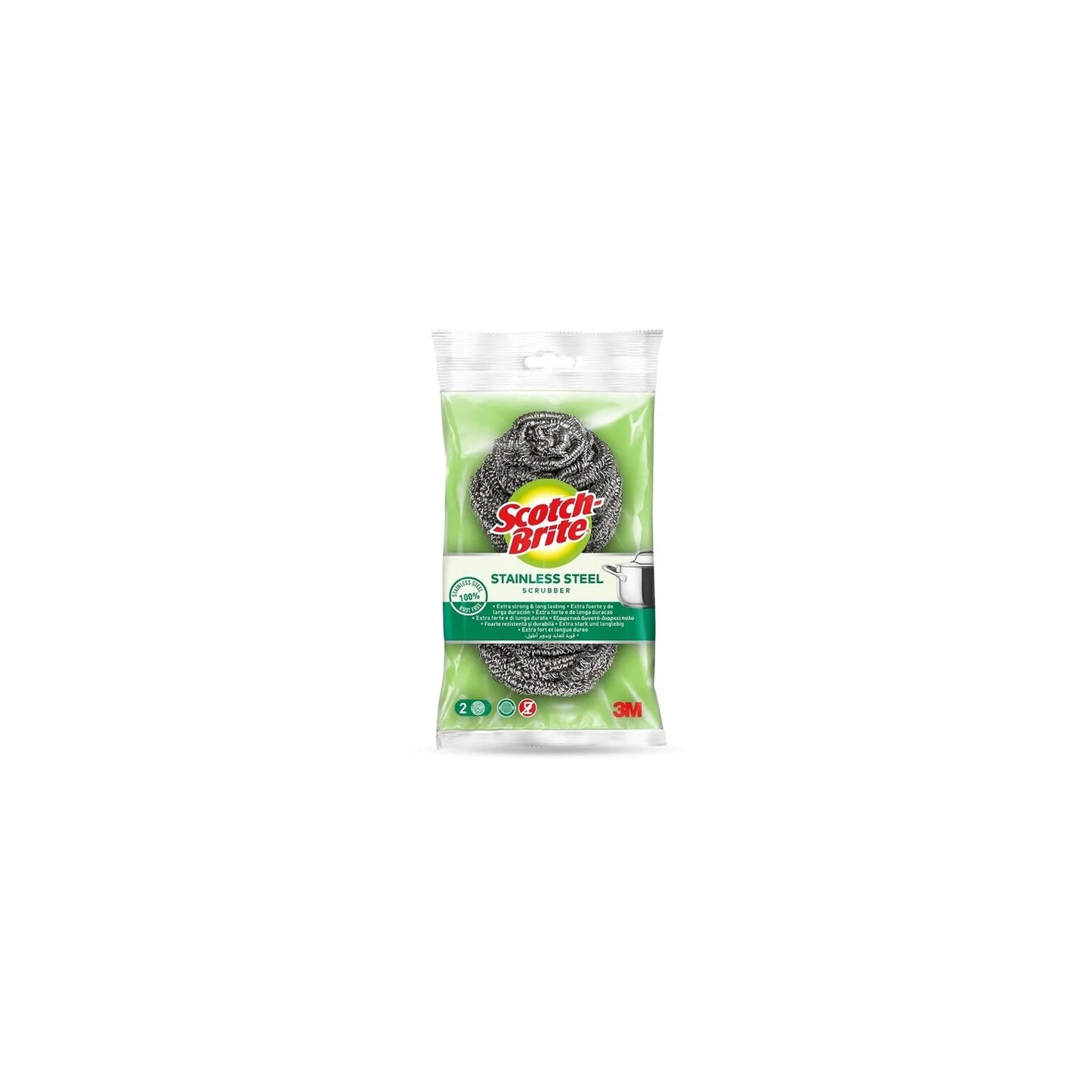 3M Scotch-Brite Metallic Spiral Scourer 2 per pack