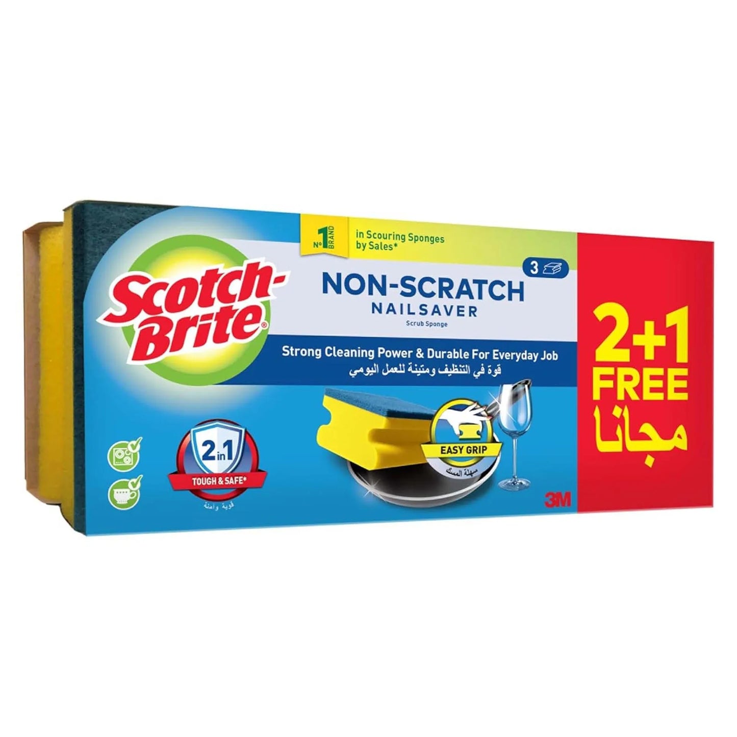 3M Scotch-Brite Non-Scratch Scourer 3 per pack