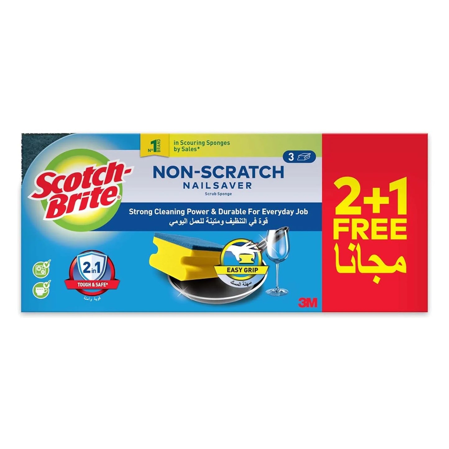 3M Scotch-Brite Non-Scratch Scourer 3 per pack