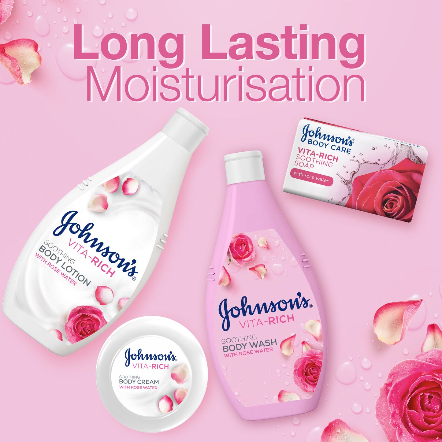 Johnson Vita-Rich Soothing Body Wash with Rose Water 400 ml