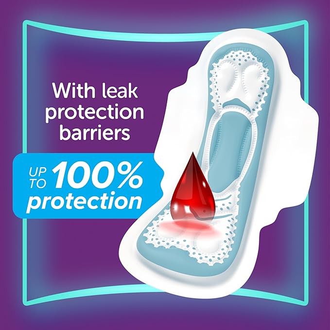 Always Cool & Dry No Heat Feel Maxi Thick Large Sanitary Pads with Wings 30's Tri Pack
