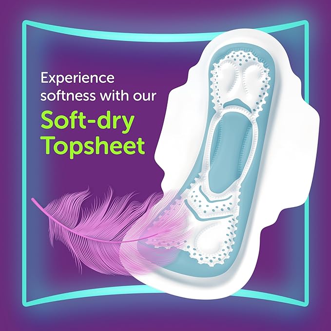 Always Cool & Dry No Heat Feel Maxi Thick Large Sanitary Pads with Wings 30's Tri Pack