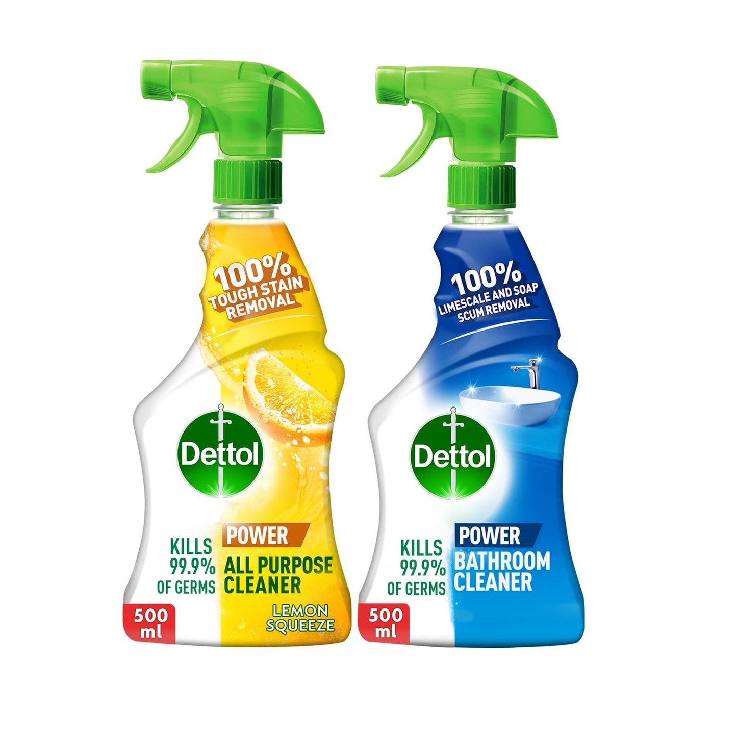 Dettol All Purpose Cleaner Trigger 500ml + Bathroom Cleaner 500ml