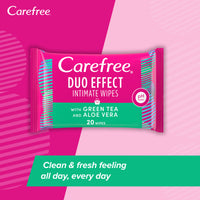 Carefree Daily Intimate Wipes with Green Tea and Aloe Vera 20 Nos