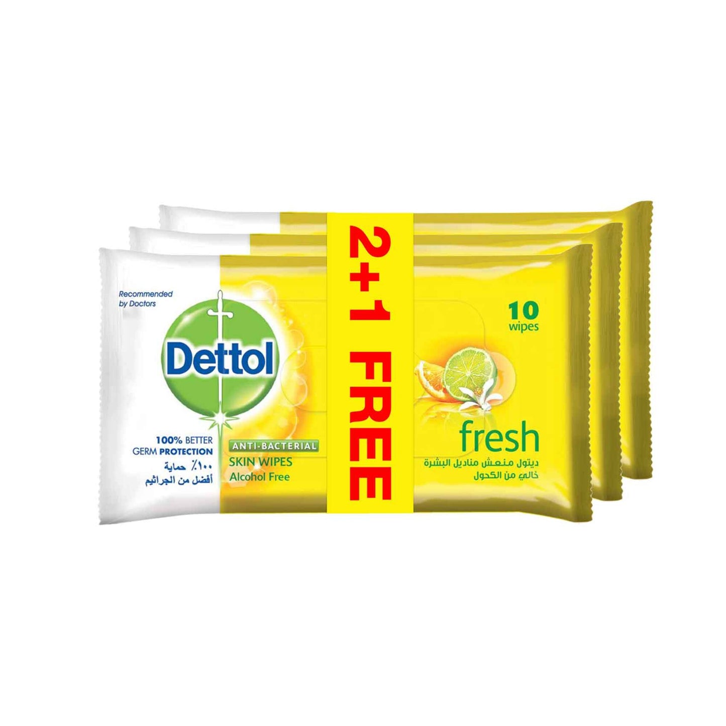 Dettol Anti-Bacterial Wipes Fresh 3x10s