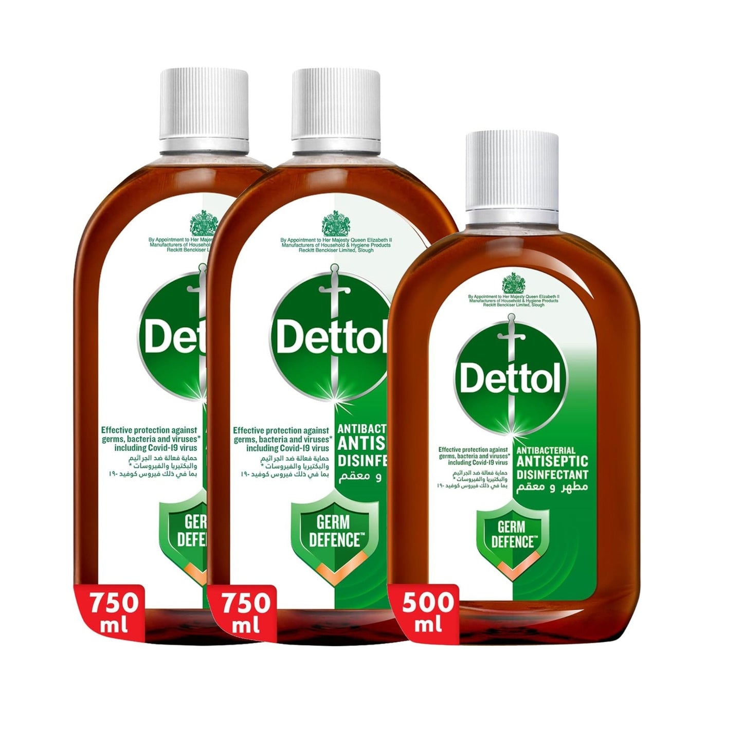 Dettol Antiseptic Liquid 2 x 750 ml + 500 ml