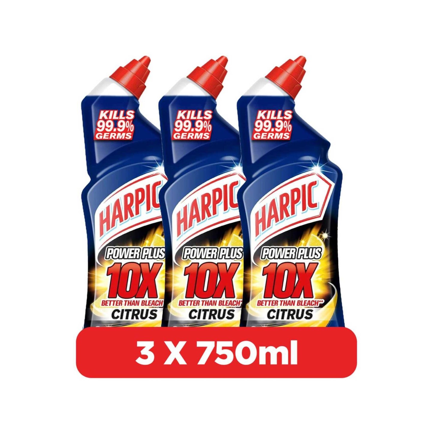 Harpic Power Plus Citrus Toilet Cleaner 3 x 750 ml