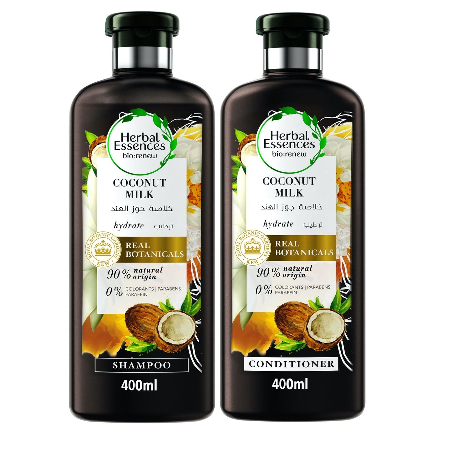 Herbal Essences Renew Natural Shampoo 400 Ml+ Conditioner with Coconut Milk 400 Ml