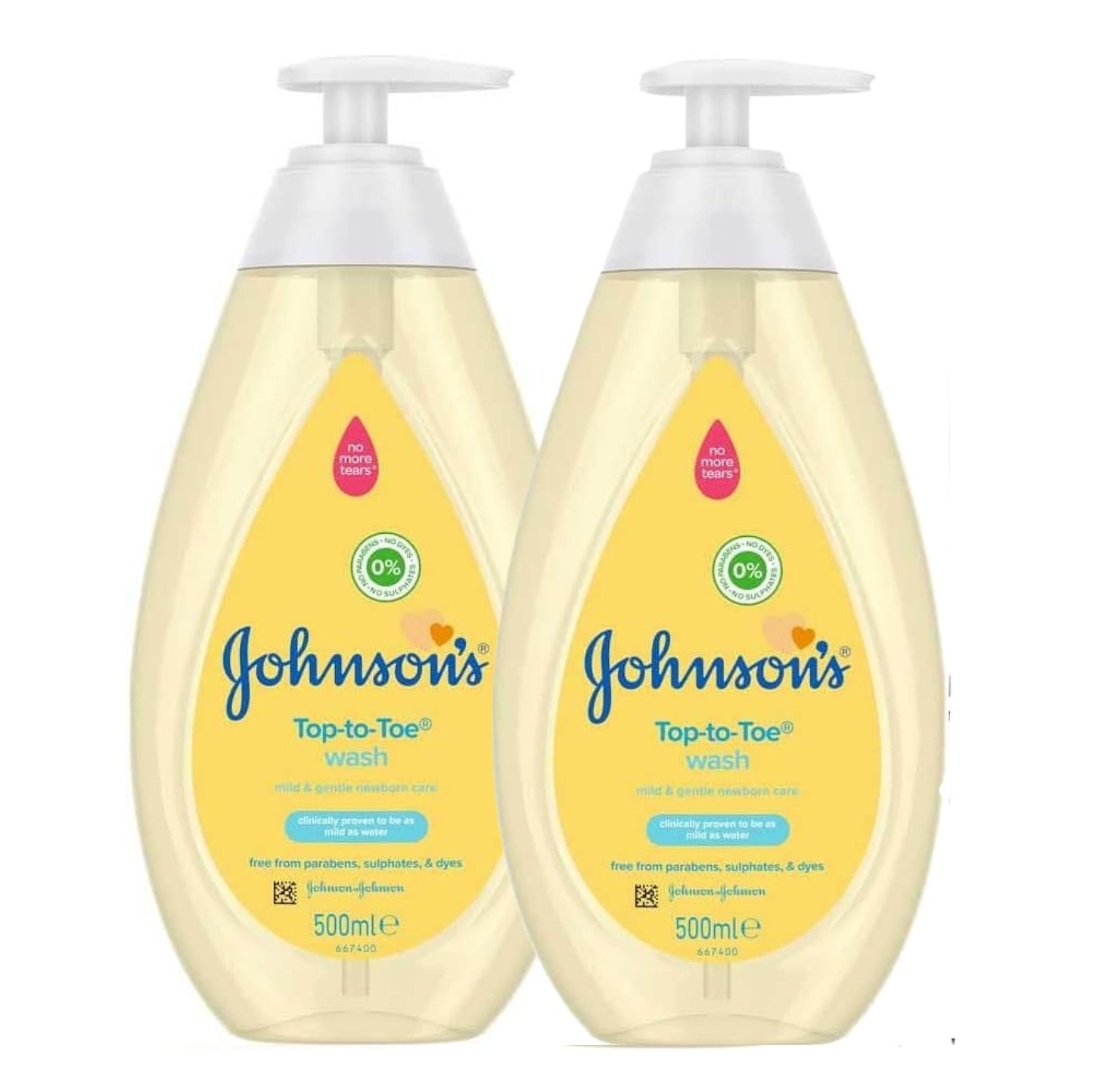Johnson's Baby Top-to-Toe Wash 500ml Twin Pack 20% Off