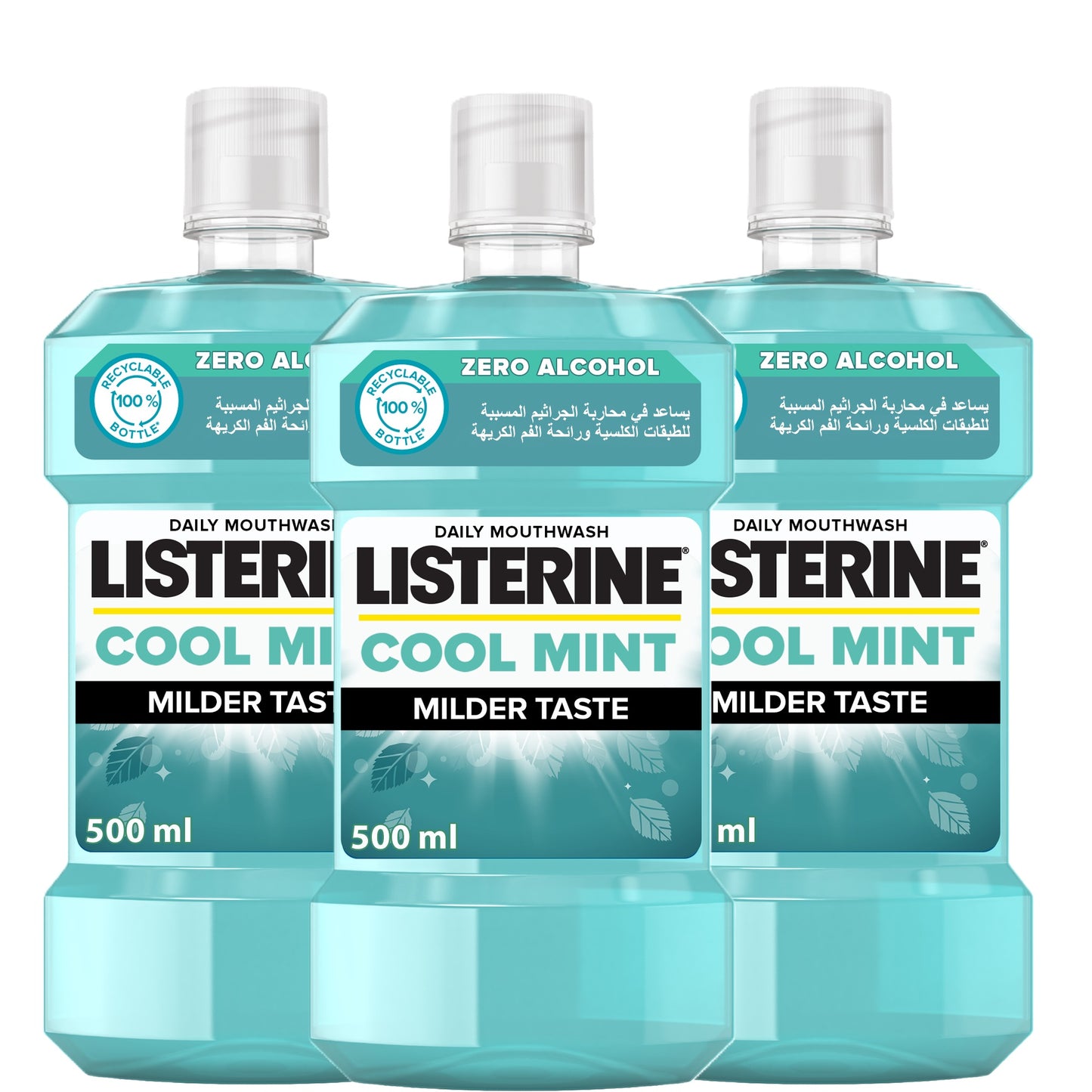Listerine Zero Cool Mint Mild 500ml Tri Pack 20% Off