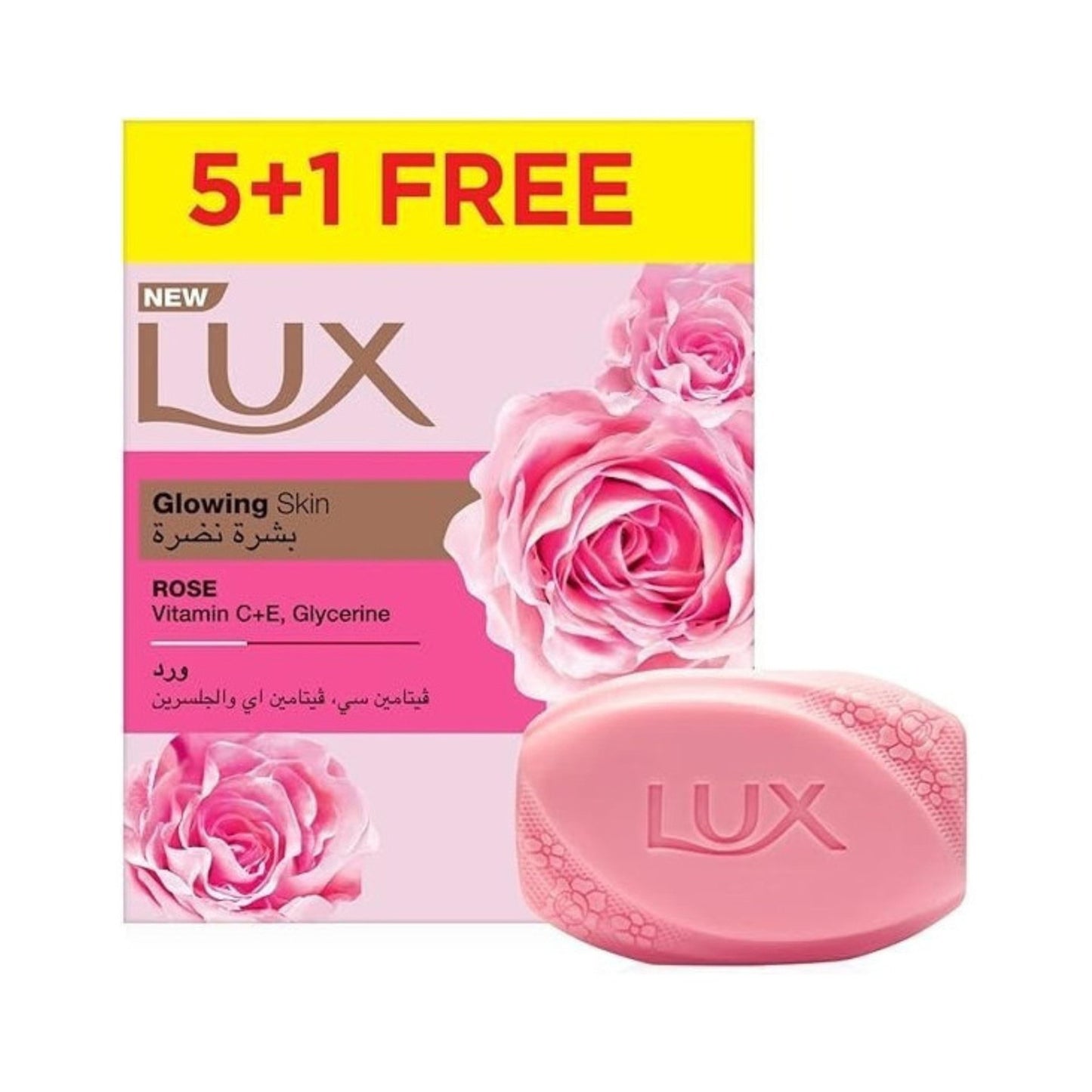 Lux Glowing Skin Rose Bar Soap 6 X 170gm